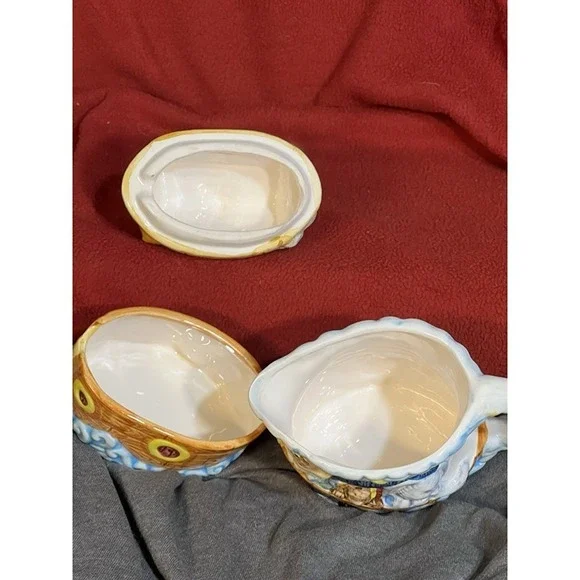 Noah's‎ Ark Ceramic Sugar & Creamer and Cookie Jar 3 Piece Set (2039)